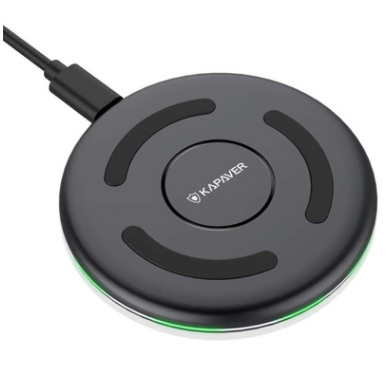 Kapaver hot style black tech super fast charging wireless charger for android iPhone KP300