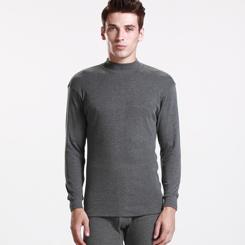 Vacietin Autumn And Winter Fine Cotton Men's Long Johns Cotton Thermal Underwear Set Base Shirt For The Elderly Item Picture