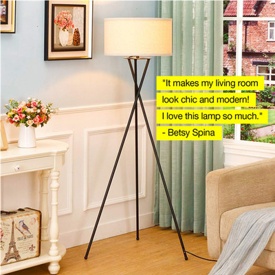 Amazon Cross-border Fabric floor lamp modern simple tripod floor lamp Velcro floor lamp