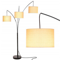 Enderson lighting Amazon cross-border three-head cloth curved floor lamp modern simple floor lamp