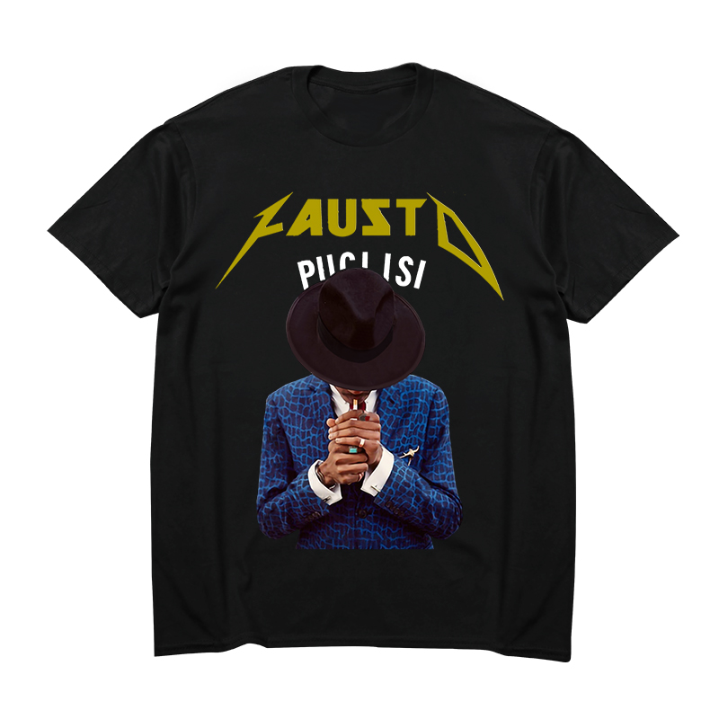 European and American decadent style Godfather gentleman printed round-neck T-shirt with various patterns processed and customized by Kangli printing Item Picture
