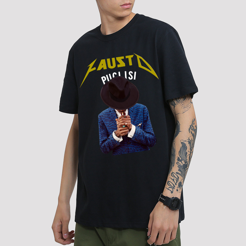 European and American decadent style Godfather gentleman printed round-neck T-shirt with various patterns processed and customized by Kangli printing Application Scenario
