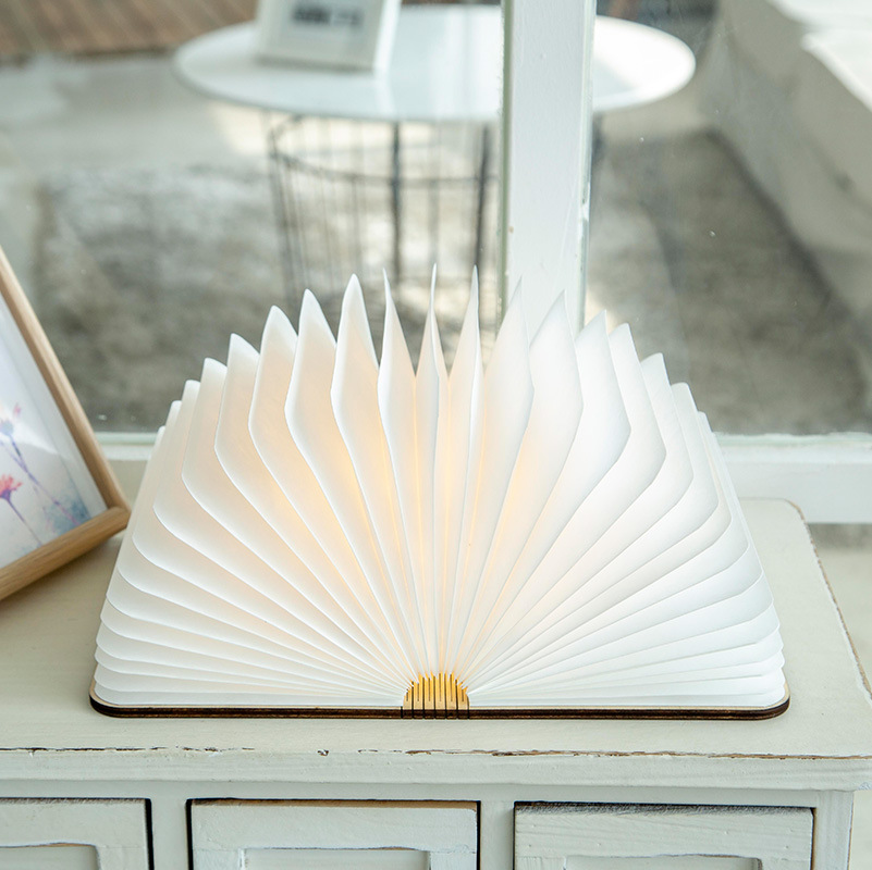 Retro simple home decoration seven-color book light small gift seven-color touch sensing LED bedside light