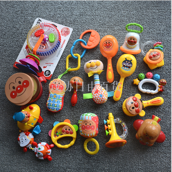 面包超人玩具一件代发婴儿摇铃宝宝早教益智星星摇铃儿童手抓棒