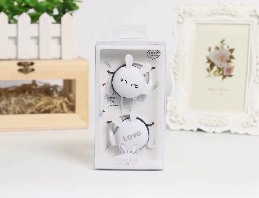 Sound Boli cute rabbit ear earphone Cute little rabbit ear earphone KN313 Specification drawing
