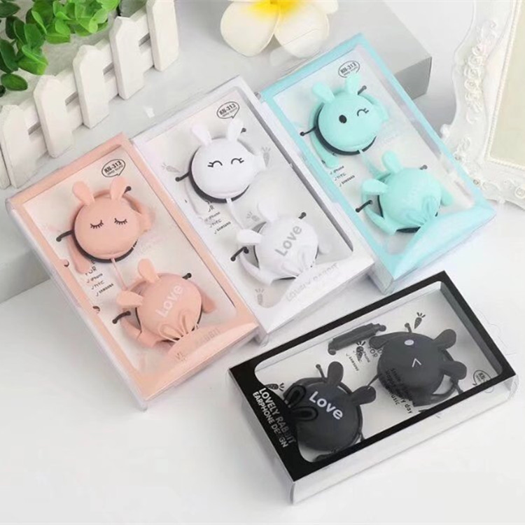 Sound Boli cute rabbit ear earphone Cute little rabbit ear earphone KN313 full figure