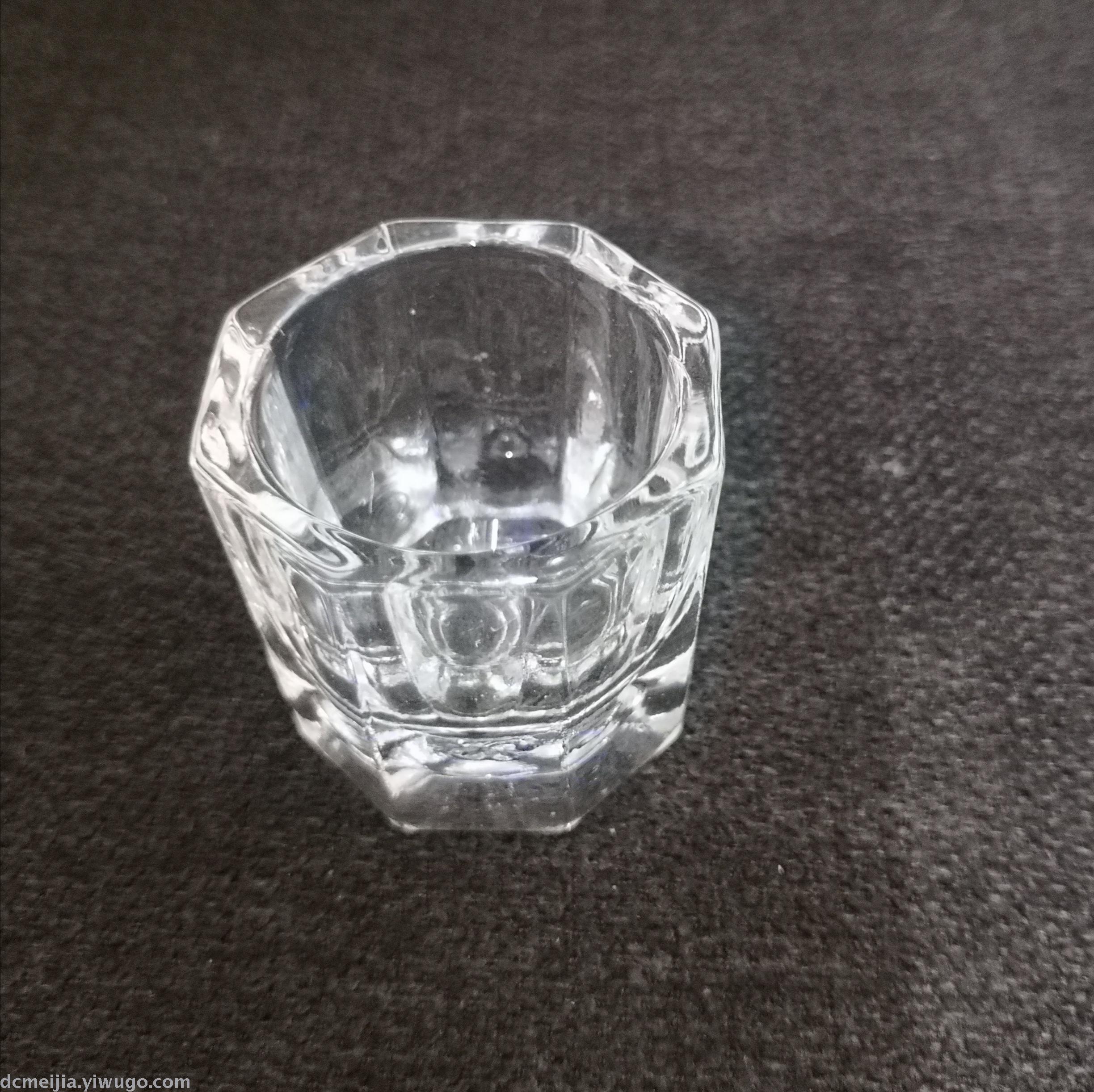 Crystal cup, nail art crystal cup, octagonal cup, crystal liquid glass cup