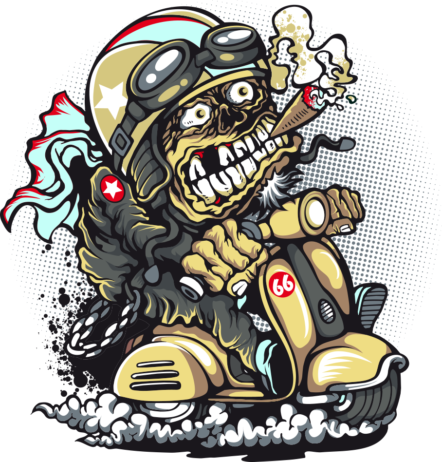 Popular fashion ghost print round neck hoodie young self-deprecating style hoodie custom Specification drawing