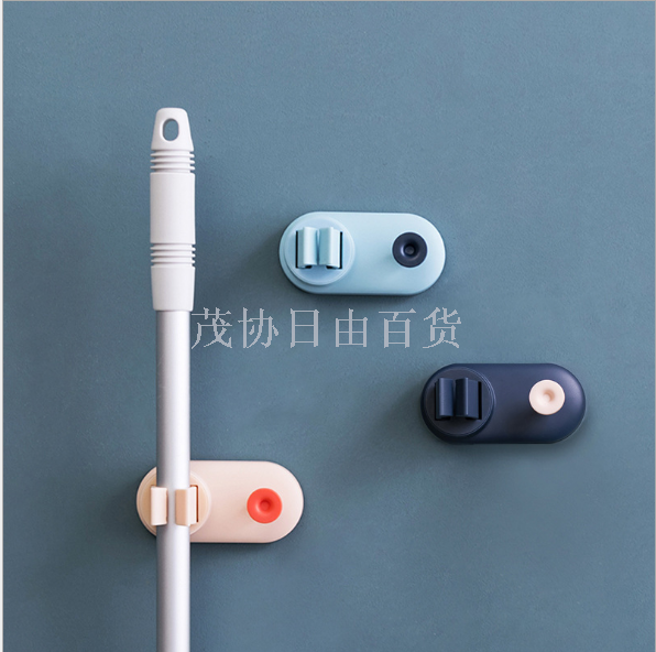 Product bath mop hook strong adhesive hook no trace hook mop clip tool household free punch