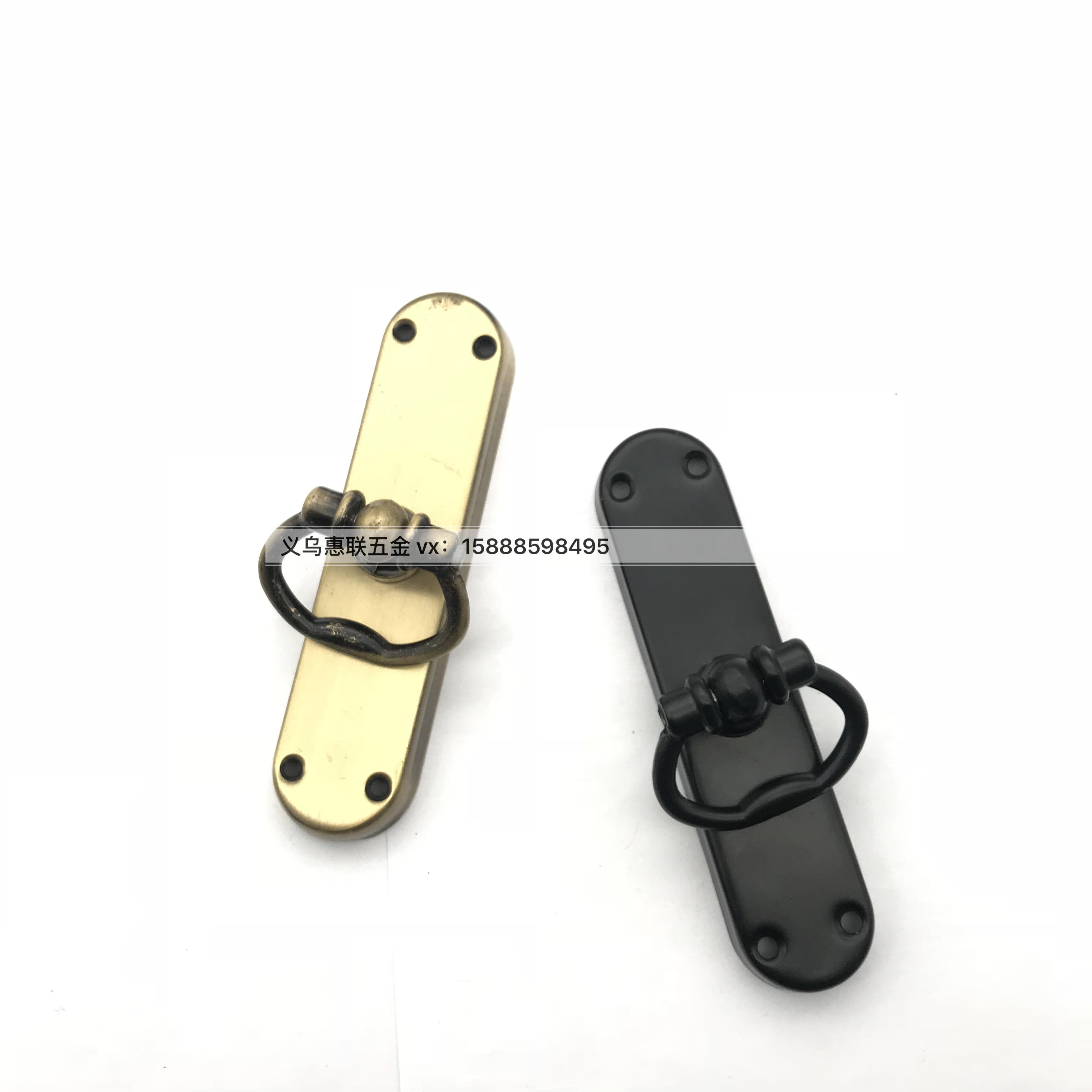 Simple Chinese household door black paint handle furniture hardware accessories
