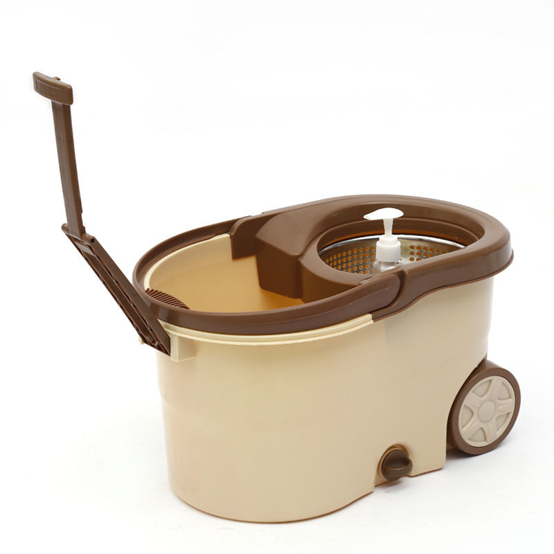 Rotary Mop Bucket Four-Drive Thickened Pedal Lazy Mop Multi-Functional Portable Two-Wheel Labor Saving Good Drag details Picture