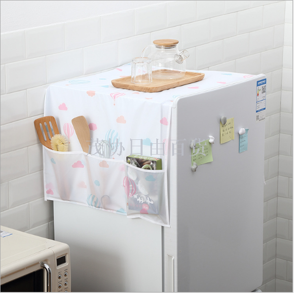 Refrigerator cover dust cover household appliances waterproof cover towel refrigerator cover hanging bag