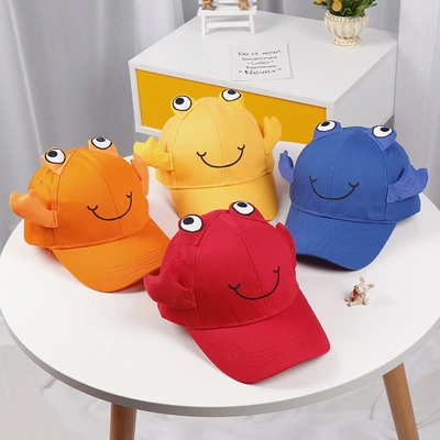 Cartoon children's hats fall new cute little crab kids baseball caps 2-5 years old boys and girls wholesale thumbnail