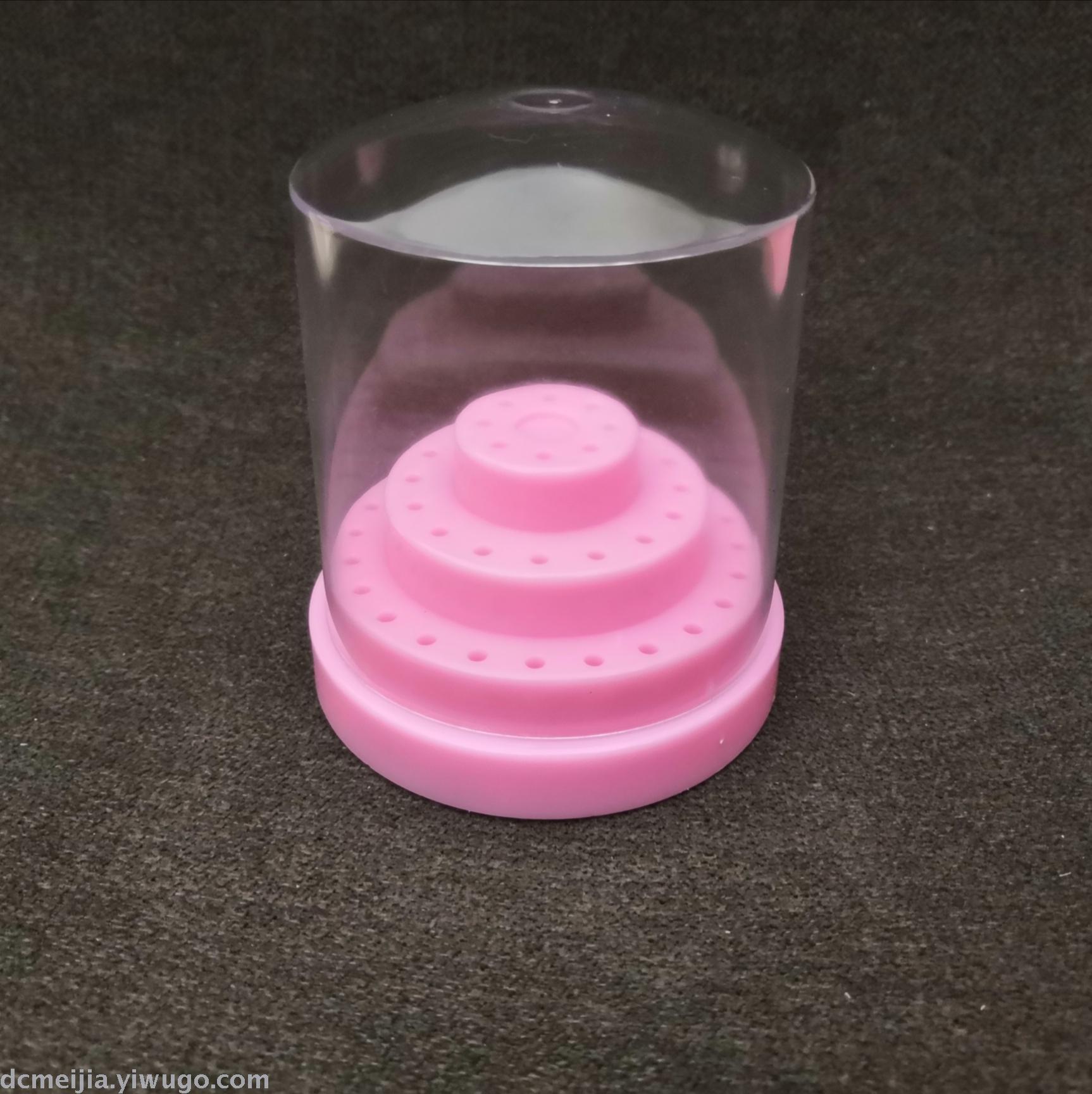 Nail polish grinding head storage box, tungsten steel grinding head base display stand, ceramic 48-hole nail drill bit storage box