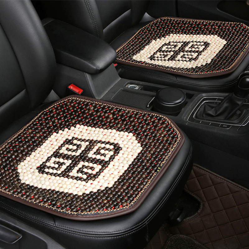 Summer wooden bead car seat cushion single piece square pad, summer car seat cushion bead breathable Bodhi bead cooling pad wholesale details Picture