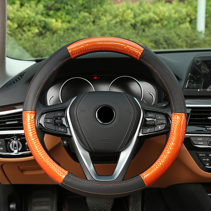 Wholesale of new summer car steering wheel covers with breathable and anti-slip leather, suitable for all seasons details Picture