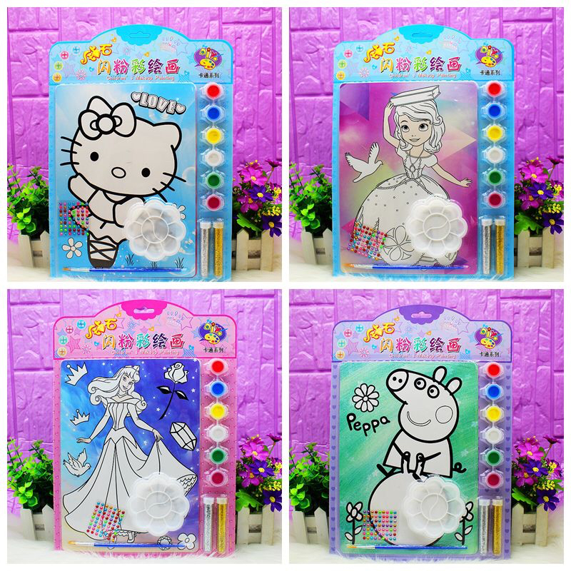 美术颜料实物图