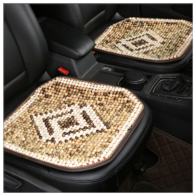Summer wooden bead car seat cushion single piece square pad, summer car seat cushion bead breathable Bodhi bead cooling pad wholesale Item Picture
