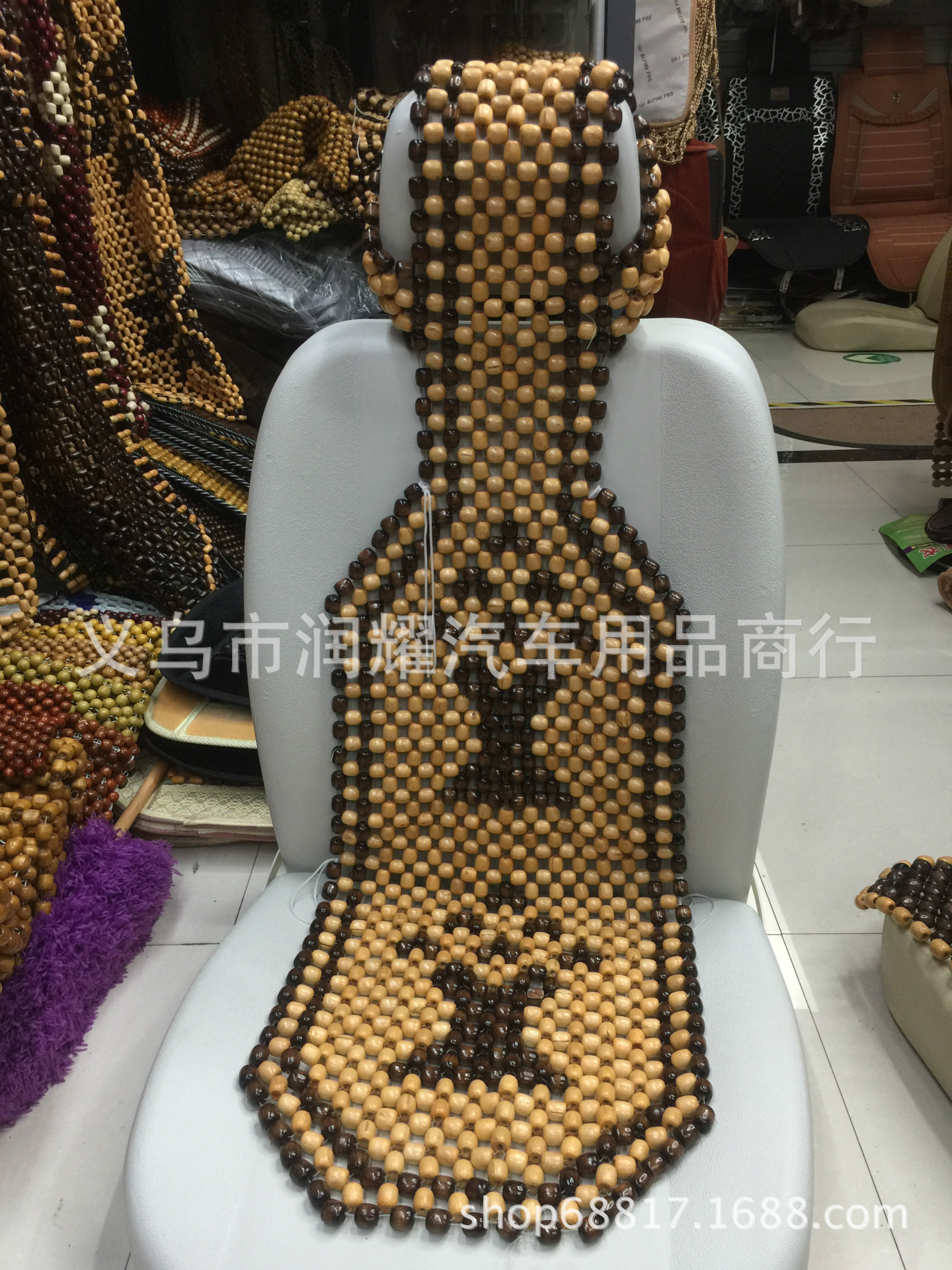 Export wooden bead seat cushions, household wooden bead cushions, car seat cushions, pure handcrafted wooden bead seat cushions Specification image