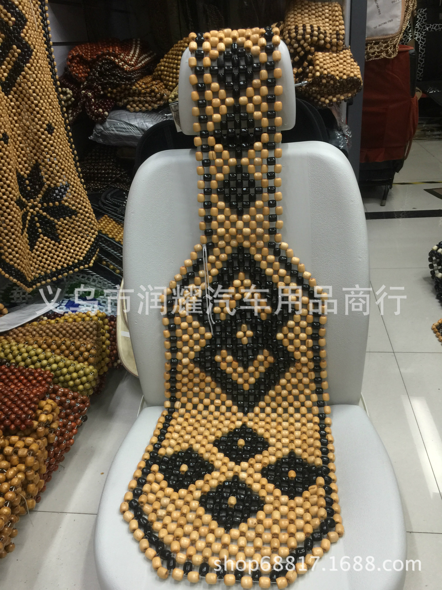 Wooden bead seat cushion, summer breathable and comfortable cooling pad, car seat cushion, fragrant wood seat cushion, practical, suitable for all seasons, single seat cushion details Picture