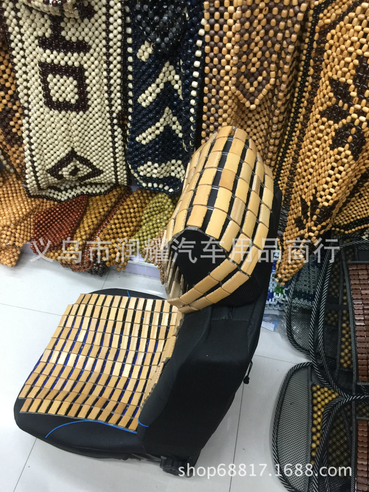 Amazon's best-selling car bamboo seat cushions, single-piece seat cushions, van backrests, custom-made and wholesale for foreign trade details Picture