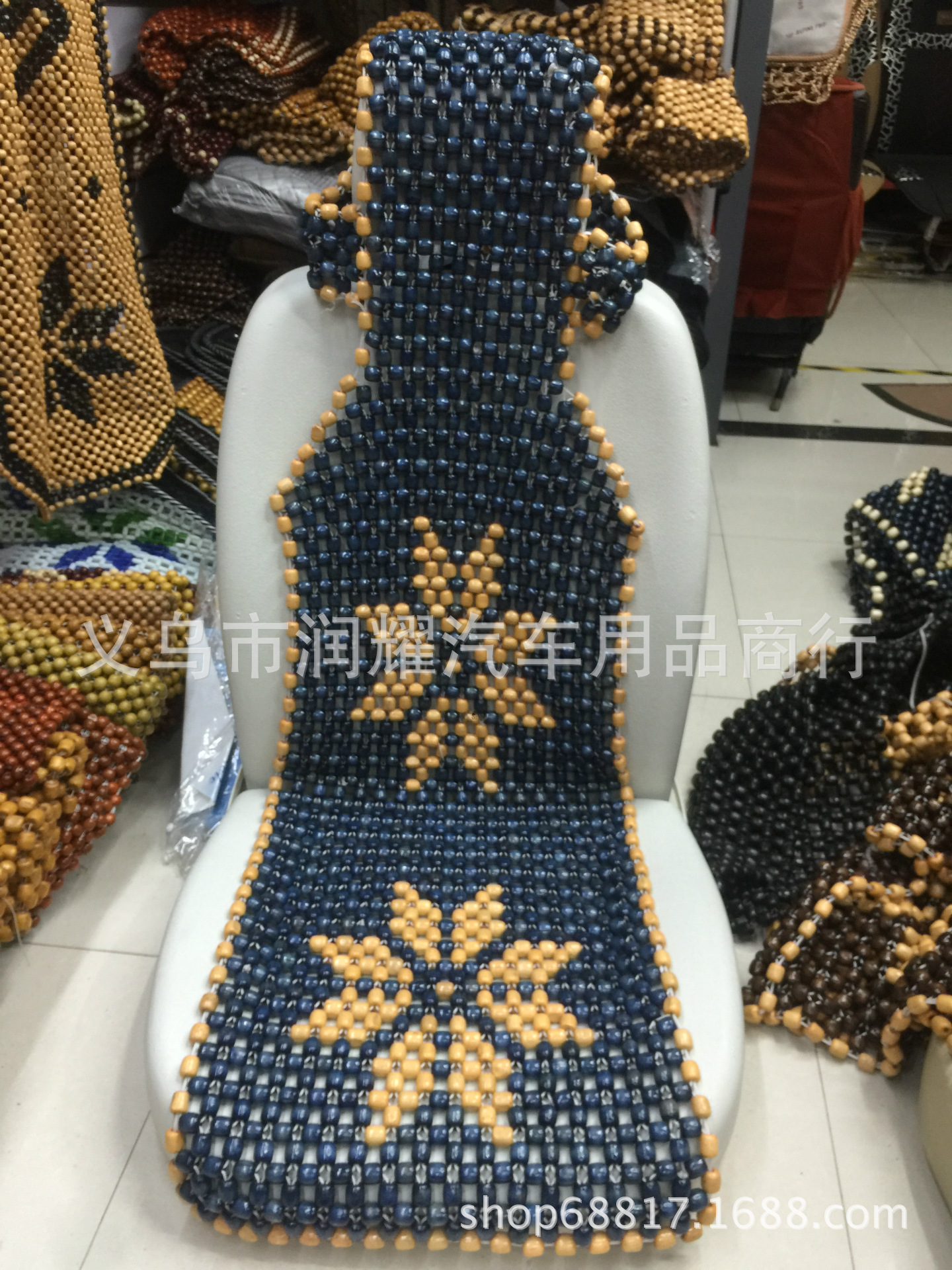 Wholesale of foreign trade wooden bead seat cushions, home sofa wooden bead cushions, automotive supplies, pure handcrafted wooden bead seat cushions from the manufacturer Specification image