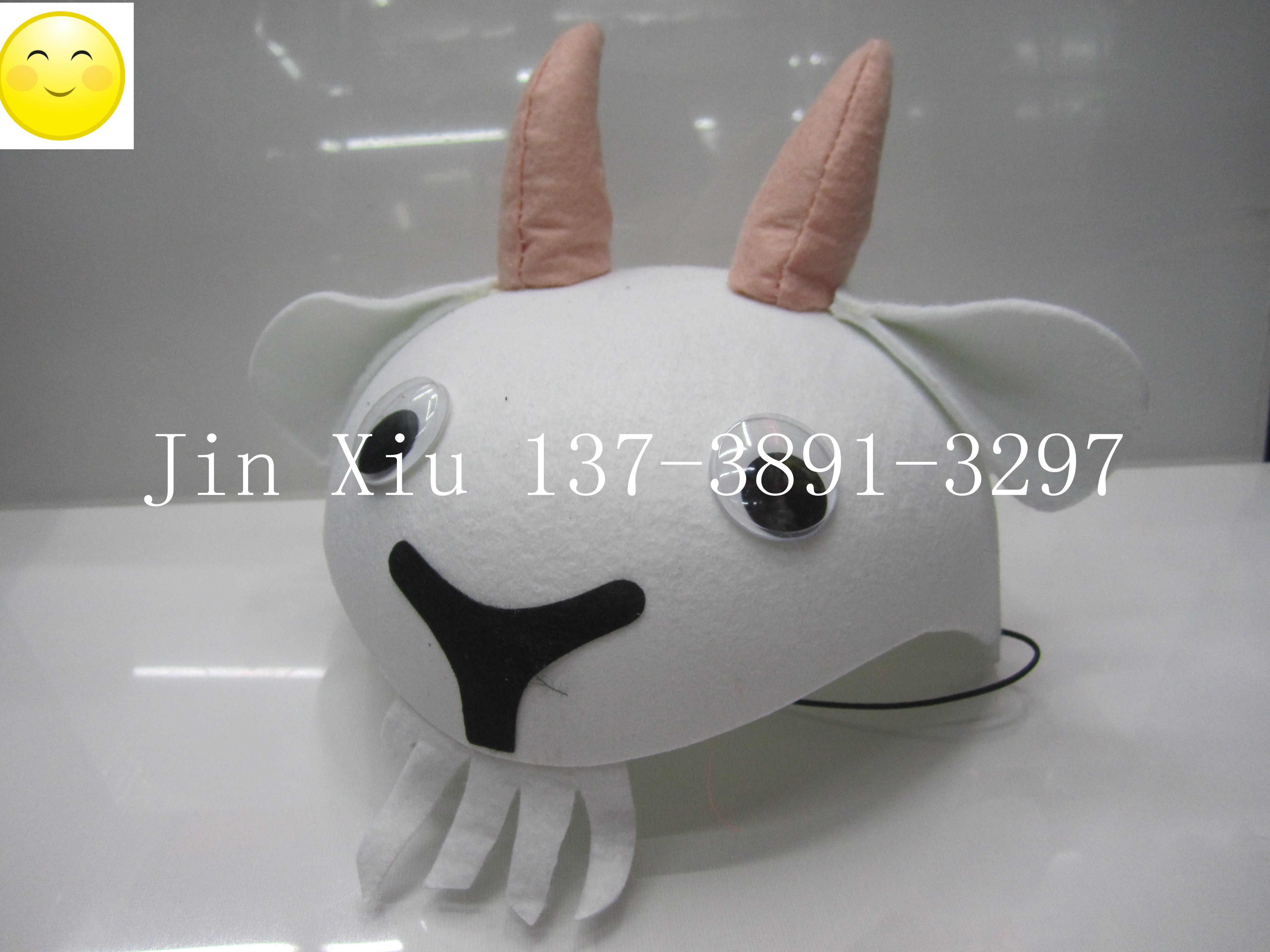 5.动物卡通帽舞台头饰六一儿童节表演卡通帽无纺布帽毛毡布帽