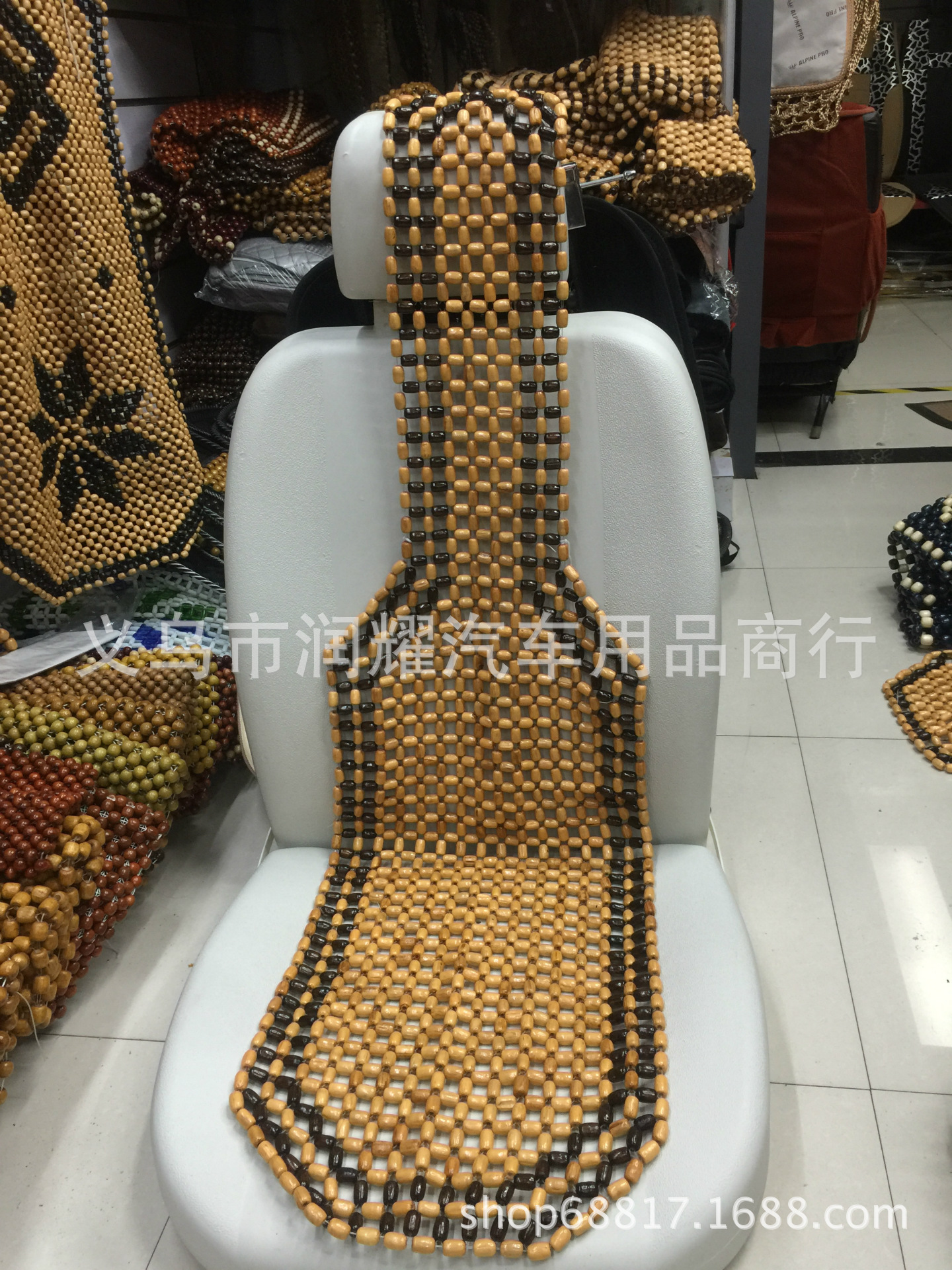 Export wooden bead seat cushions, household wooden bead cushions, car seat cushions, pure handcrafted wooden bead seat cushions details Picture