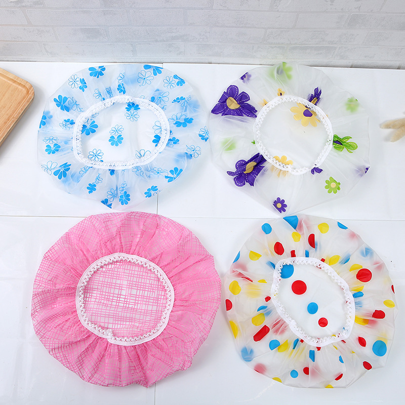 Waterproof EVA shower cap Adult women's shower head set kitchen oil sanitary smoke hair set factory direct sales