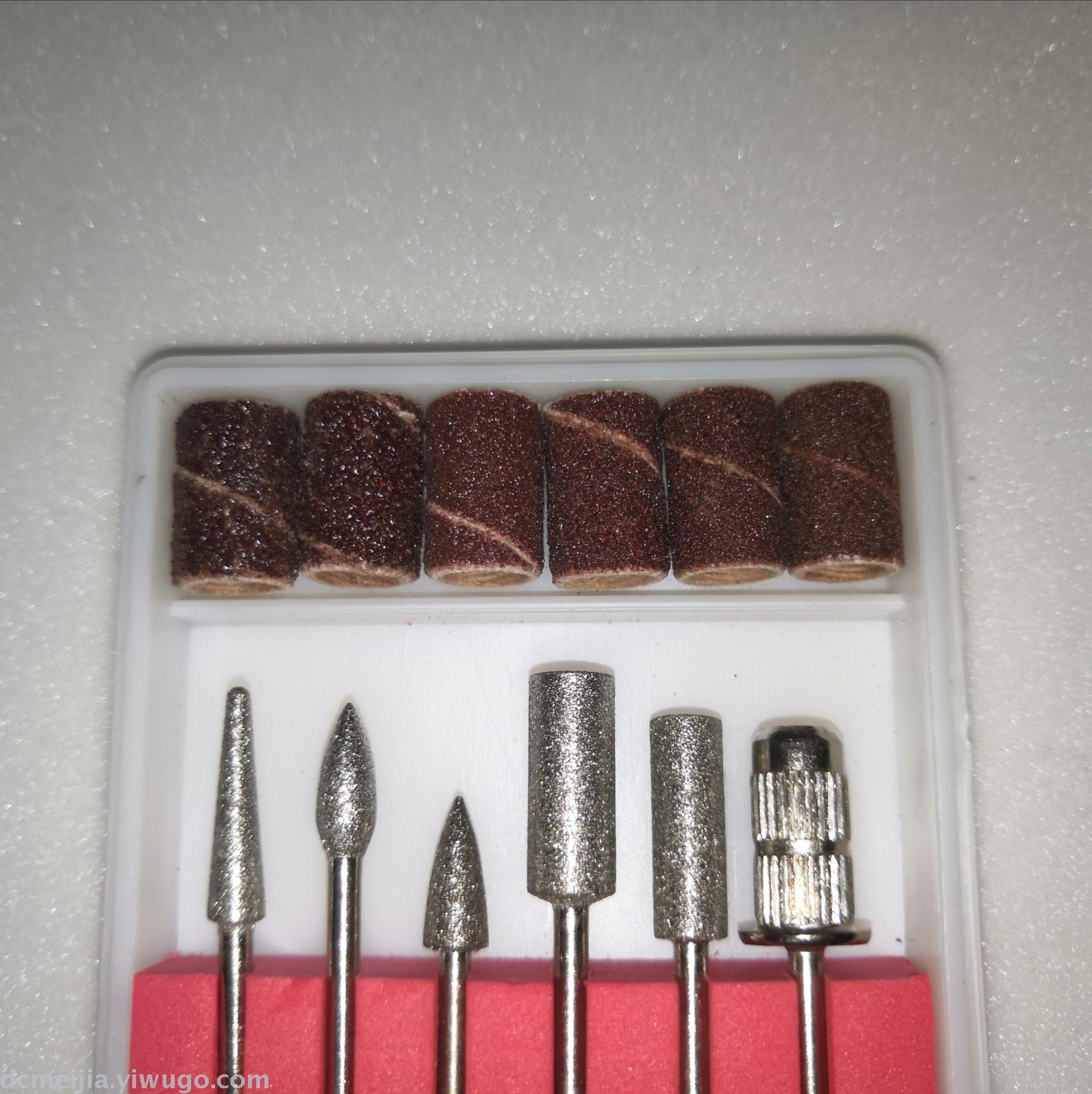 Grinding machine, nail tool, alloy tungsten steel, ceramic nail grinding head set, 6-piece set for grinding, polishing and removing dead skin details Picture