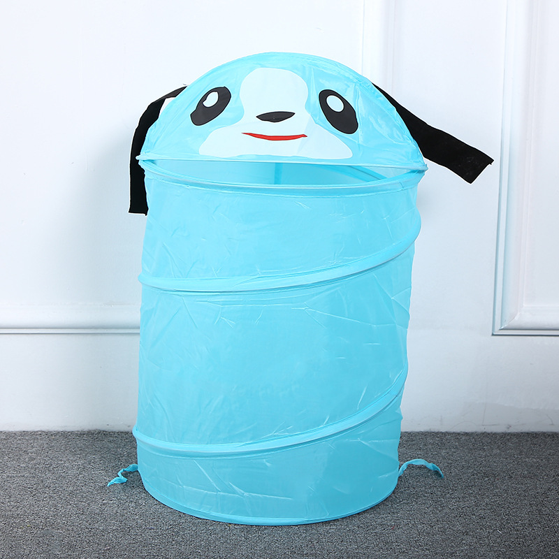 可爱圆筒卡通可折叠脏衣篮 家用洗衣篮收纳篮防水洗衣篮厂家批发