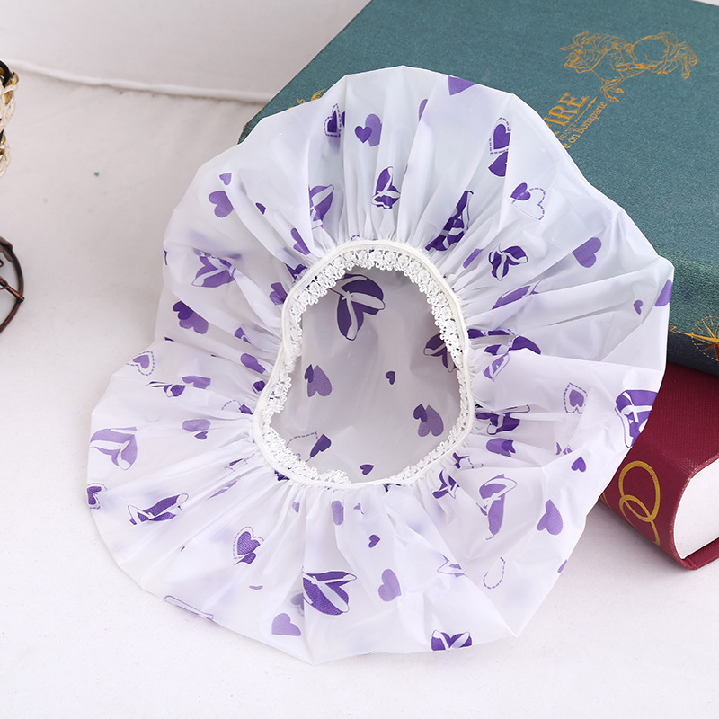 外贸原单新款女士防水浴帽速卖通成人通用浴帽一次性洗漱用品批发产品图