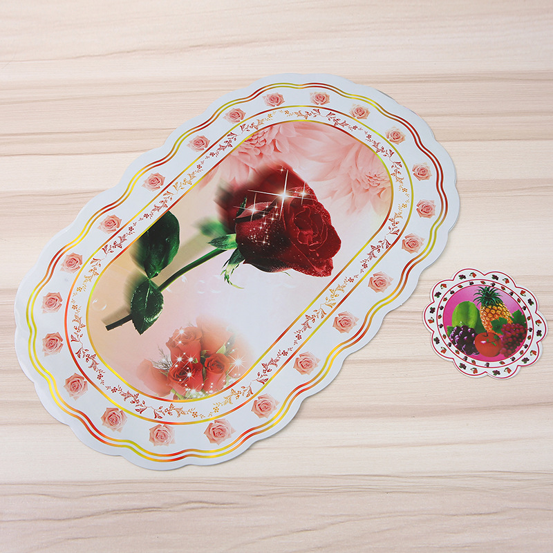 新款PVC餐桌垫软胶厨房圆形防水高温隔热垫防烫创意杯垫厂家直销细节图