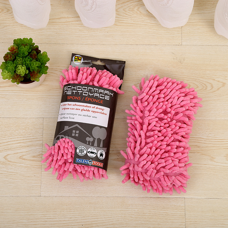 雪尼尔海绵块超细纤维汽车洗车海绵擦车块工具车用擦车布巾批发