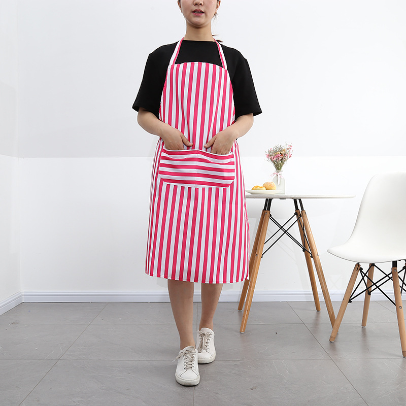 Korean fashion apron kitchen server cotton cooking work clothes women men waterproof waist custom LOGO