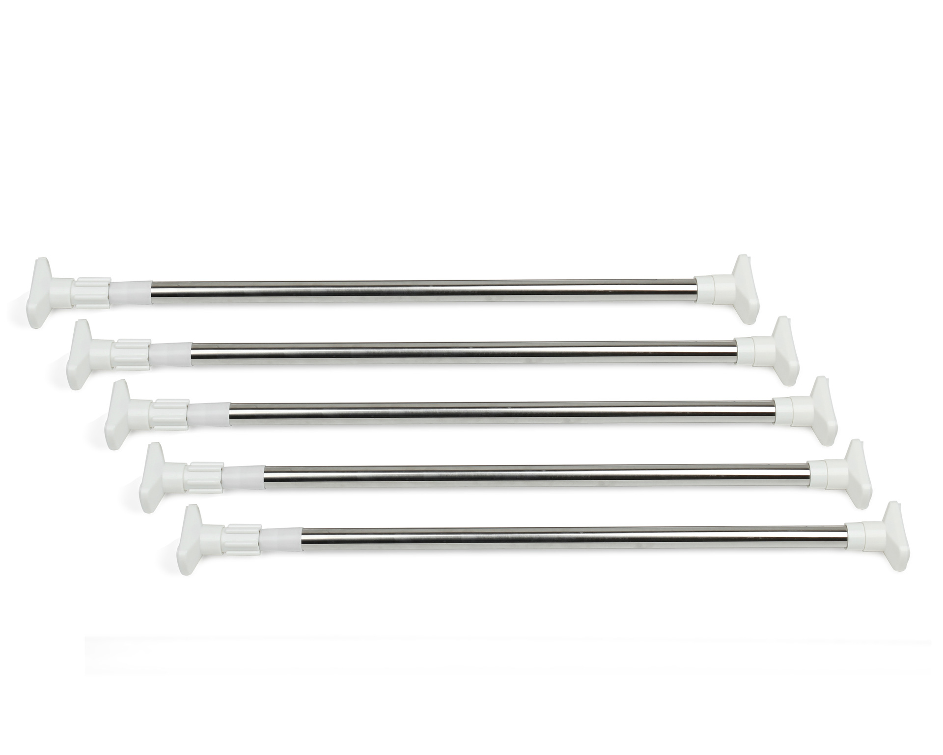 创意简约不锈钢浴帘杆伸缩窗帘杆室内晾衣杆免打孔浴帘杆现货批发浴帘杆