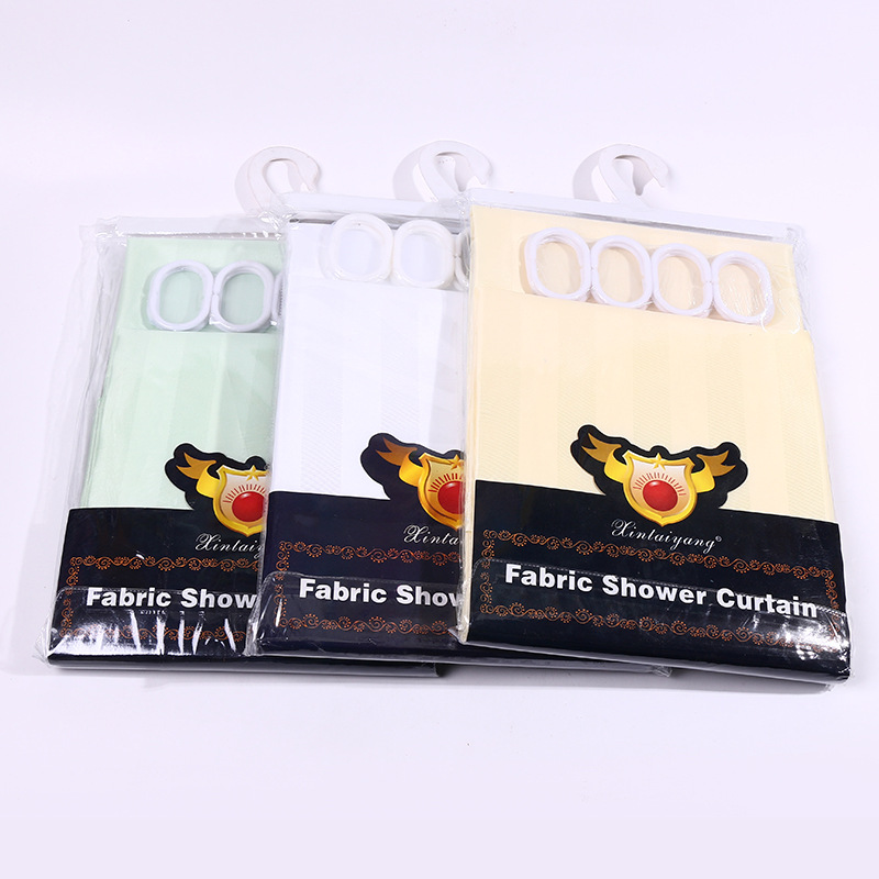 新款家用多色条纹涤纶浴帘 多功能防水防污卫生间浴帘窗帘 批发细节图