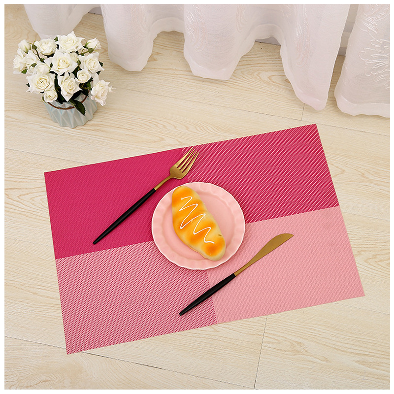 厂家定制餐桌垫欧式PVC西餐隔热垫长方形日式杯垫碗垫盘垫子批发白底实物图