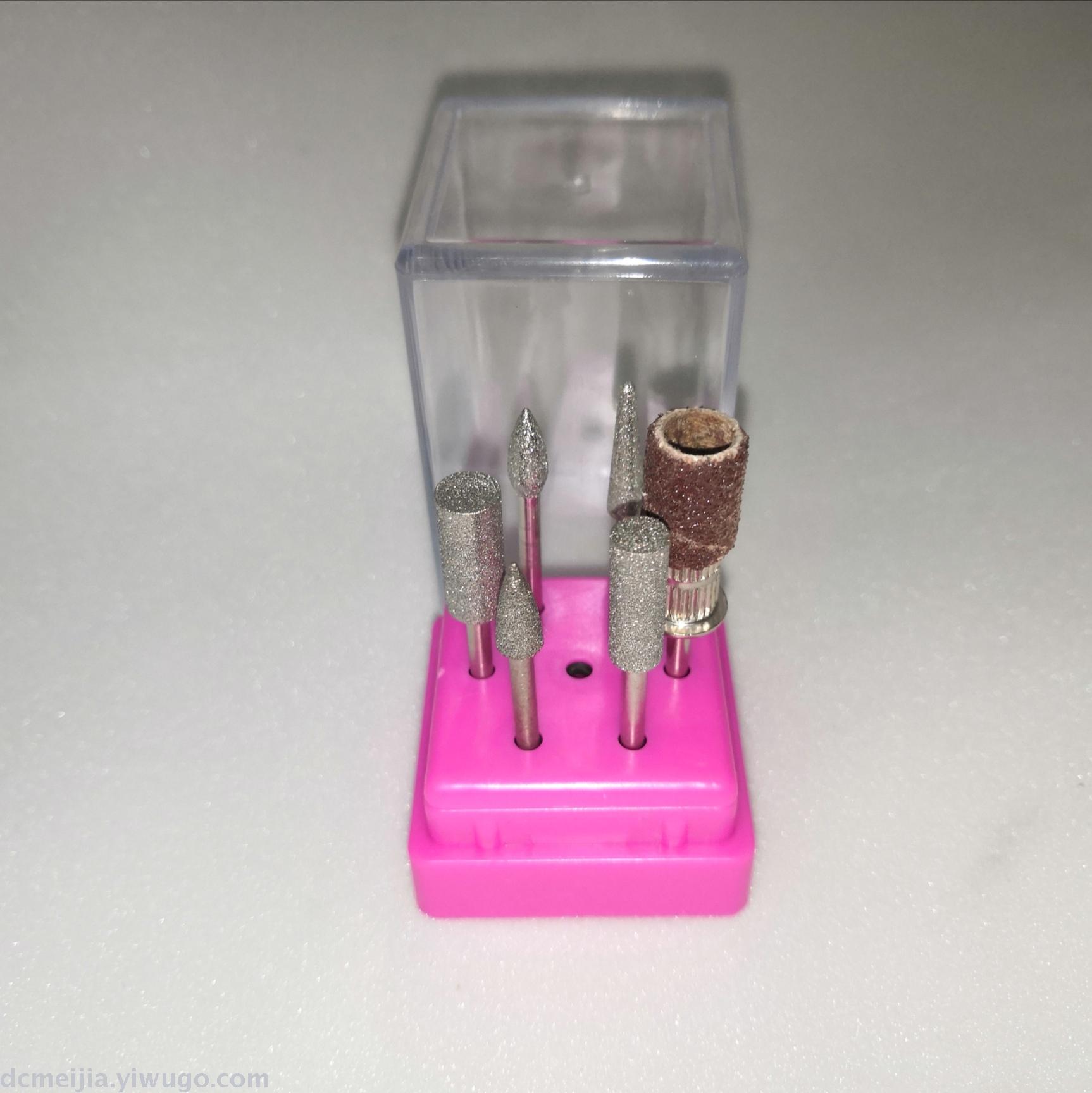 7-hole empty box ceramic tungsten steel nail polish grinding head display box, grinding head base, collection box, storage box, display stand Item Picture