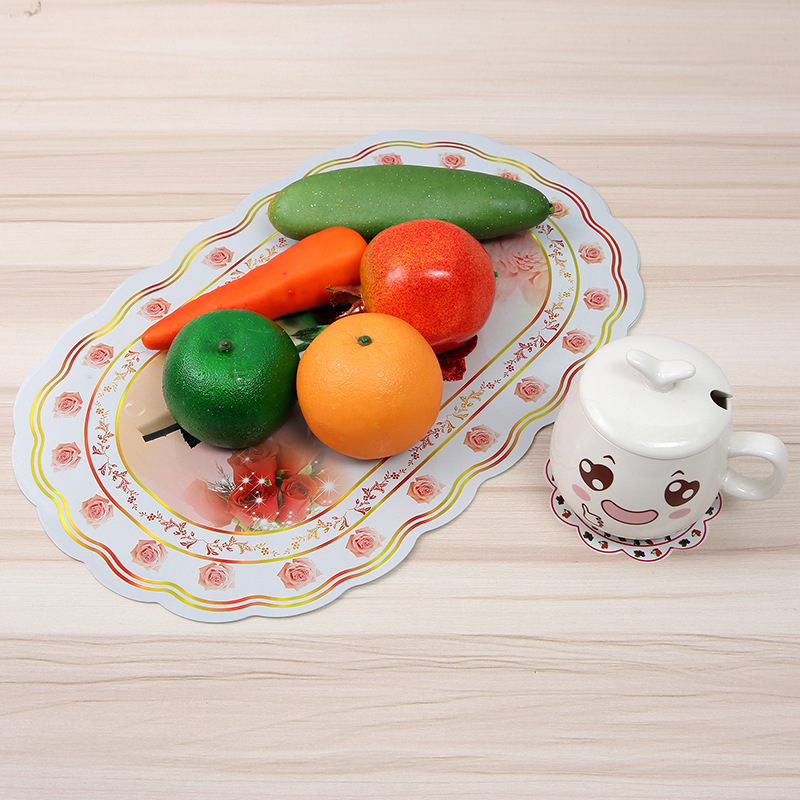 新款PVC餐桌垫软胶厨房圆形防水高温隔热垫防烫创意杯垫厂家直销产品图