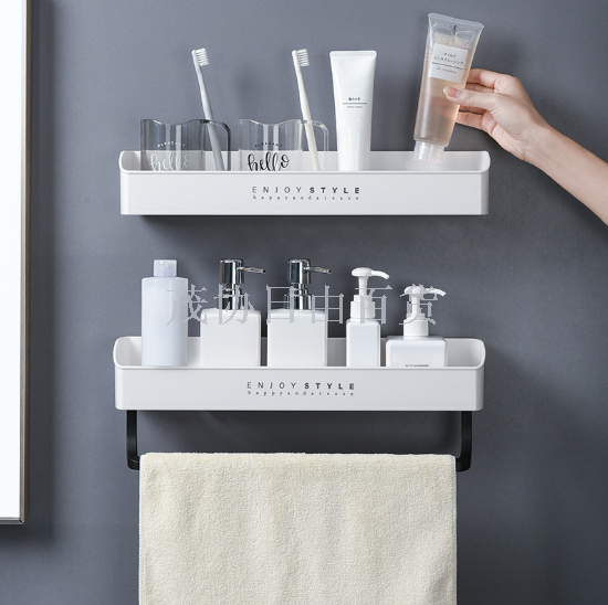 Bathroom shelf toilet washstand wall towel for shower non-punch wall type toilet