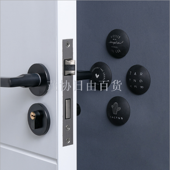 Door sticker No punch toilet door door handle anti-collision cushion muffled soft cushion toilet anti-collision sticker 4 only