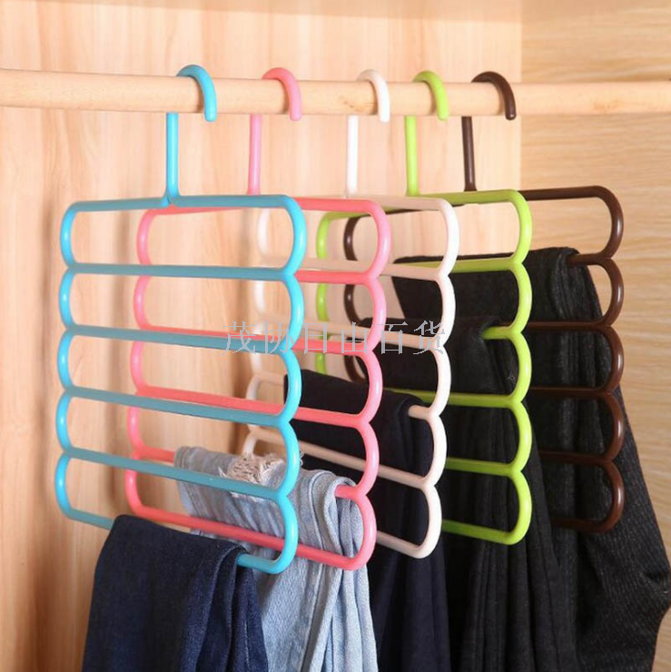 Plastic antiskid pants rack multifunctional pants rack wardrobe multifunctional pants rack 5-in-1 pants rack