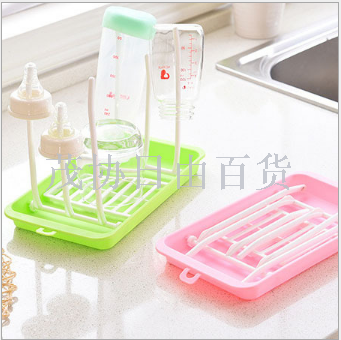 Baby bottle drain drying rack Baby drying stand Baby pacifier water cup storage rack foldable dust shelf