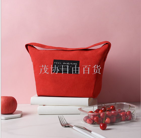 Lunch box bag portable lunch aluminum film detachable hand bag lunch box bag lunch box with rice canvas insulated bag