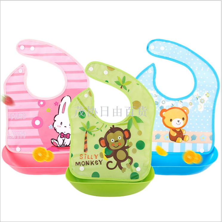 Baby bib waterproof rice bib baby bib mouthwash mouthwash removable rice bag