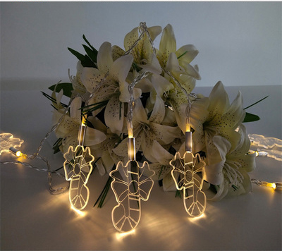 Children's themed party decorated 2018 hot style laser engraved acrylic walking stick LED lamp string Christmas