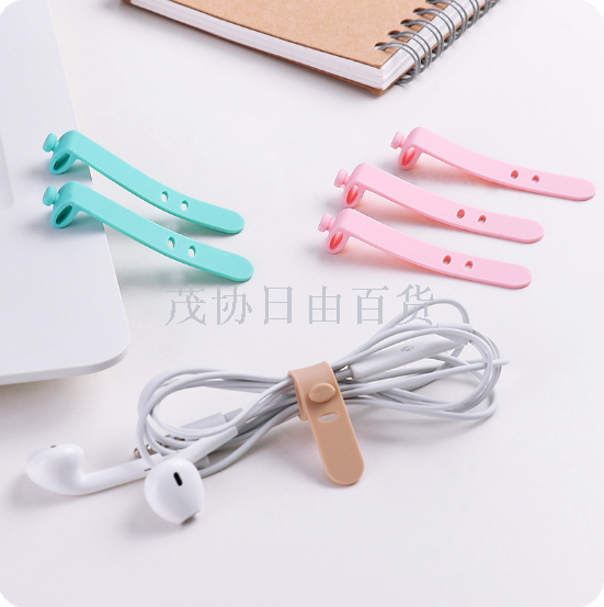The lovely candy color earphone wire winding machine finishing data wire arranging machine Silicon button type wire winding machine is installed four times