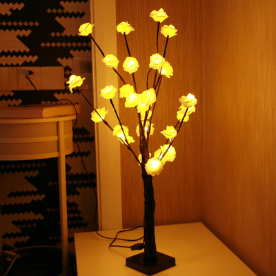 Hot style decorative tree light decorations LED lights rose tree lights cross border crafts details Picture
