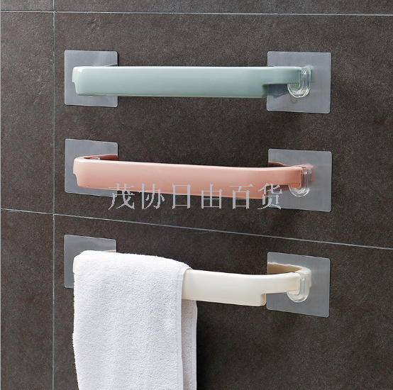 Non-punch bathroom towel rack toilet towel bar single lever rack